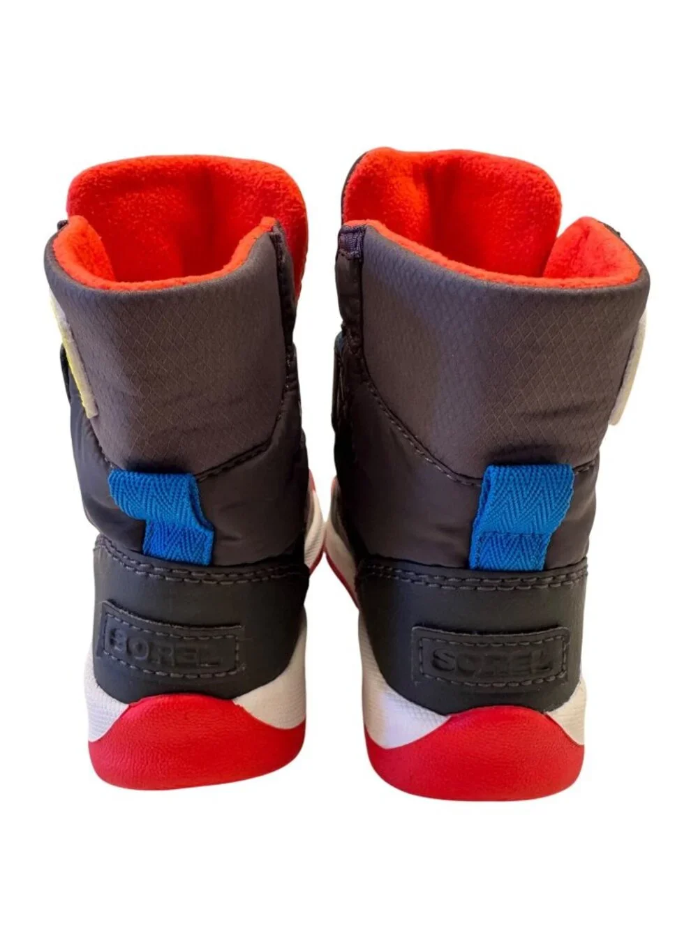 Sorel Whitney Boots Child Size 7 Adjustable Closure Poppy Jet Black NWOB Unisex